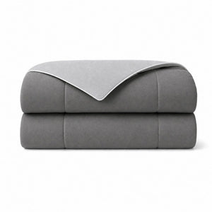 English Elm 1 King Cooling Comforter Jersey Knit Shell Bamboo Blend Fill Reversible Design Grey B035P529030