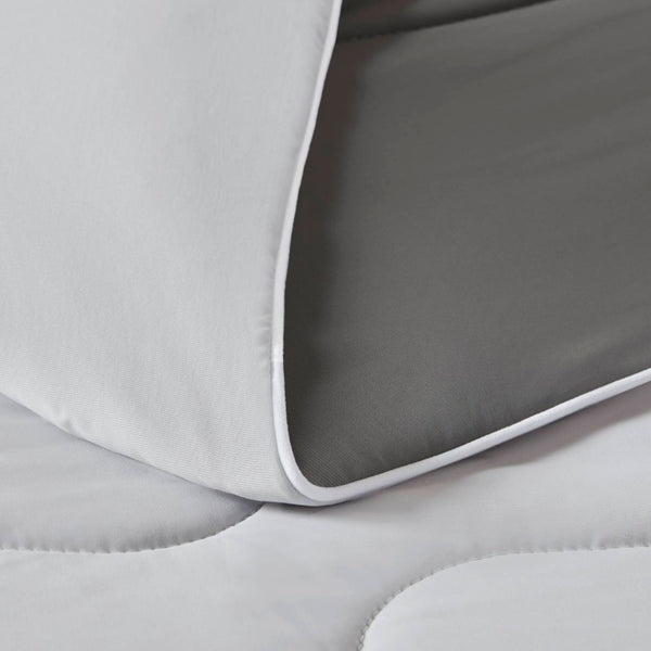 English Elm 1 King Cooling Comforter Jersey Knit Shell Bamboo Blend Fill Reversible Design Grey B035P529030