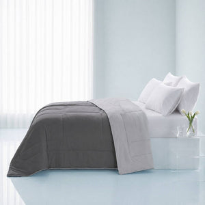 English Elm 1 King Cooling Comforter Jersey Knit Shell Bamboo Blend Fill Reversible Design Grey B035P529030