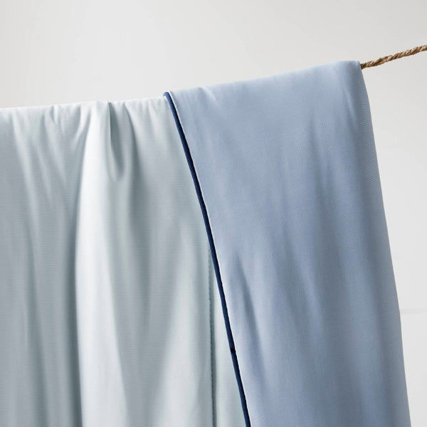 English Elm 1 King Cooling Comforter Jersey Knit Shell Bamboo Blend Fill Reversible Design Light Blue B035P529033