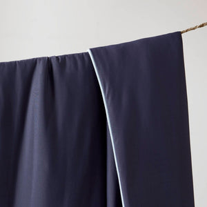 English Elm 1 Reversible Cooling Comforter Jersey Knit Shell Bamboo Fill Box Quilted Full Queen Navy B035P529035