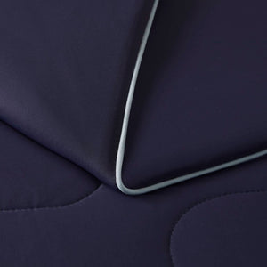 English Elm 1 King Cooling Comforter Jersey Knit Shell Bamboo Blend Fill Reversible Design Navy B035P529036