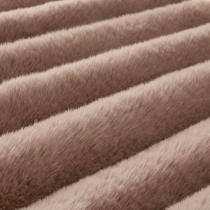 English Elm 3 Piece King Faux Fur Ribbed Comforter Set Plush Velvet Backed Hotel Luxe Bedding B035P529038