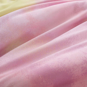 English Elm 4 Piece King Watercolor Tie Dye Microfiber Comforter Set with Faux Fur Throw Pillow Pink B035P529043