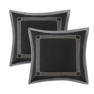 English Elm 9 Piece King Comforter Set Geometric Jacquard Bedding Bold Modern Bedroom Decor B035P529072