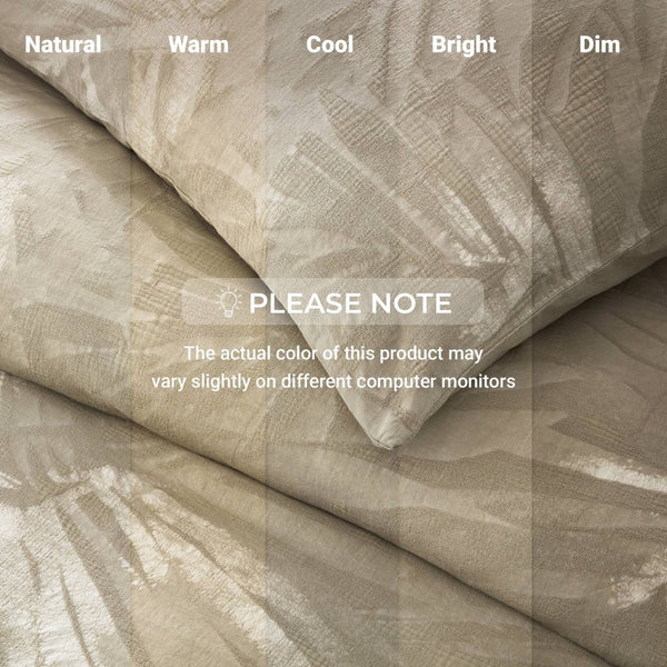 English Elm 3 Piece Jacquard Cotton Gauze Duvet Set Stone Washed Vintage Texture Full Queen Bedding Linen B035P529073