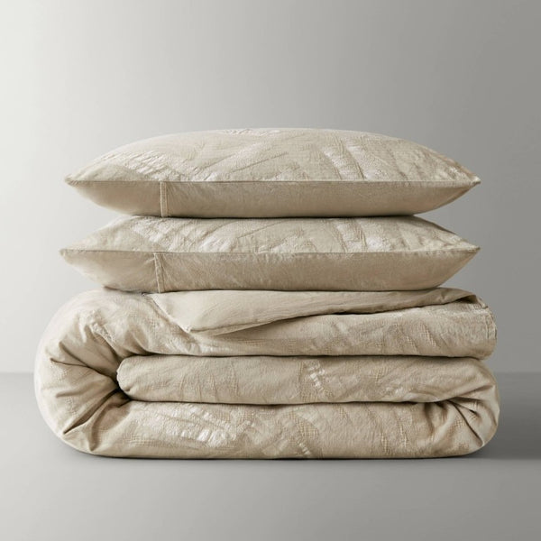 English Elm 3 Piece King Cotton Gauze Duvet Set Stone Washed Breathable Bohemian Bedding Linen B035P529074