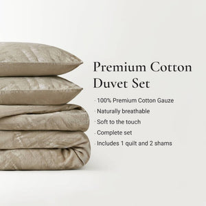 English Elm 3 Piece King Cotton Gauze Duvet Set Stone Washed Breathable Bohemian Bedding Linen B035P529074
