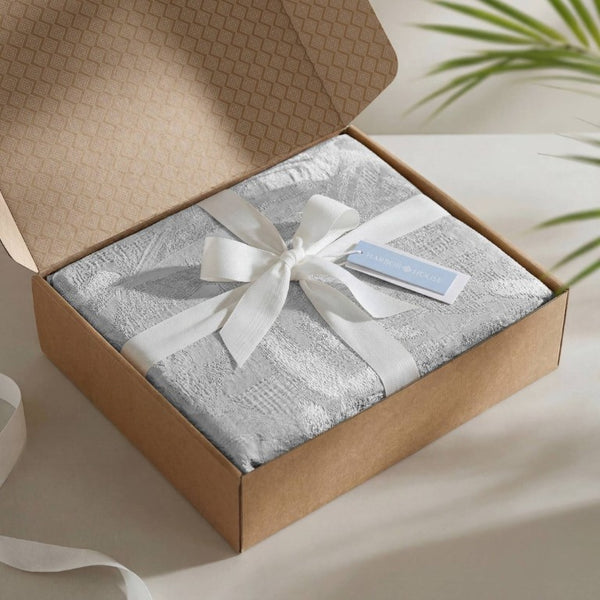 English Elm 3 Piece King Cotton Gauze Duvet Set Stone Washed Breathable Bohemian Bedding Light Gray B035P529076