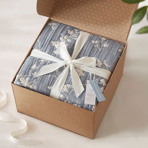 English Elm 3 Piece Jacquard Cotton Gauze Quilt Set Breathable Textured Bedding for Layered Bedroom Blue B035P529077