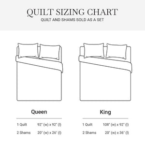 English Elm 3 Piece King Jacquard Cotton Gauze Quilt Set Breathable 480GSM All Season Warmth Linen B035P529080