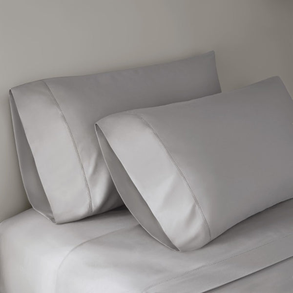 English Elm 4 Piece King Supima Cotton Sheet Set Sateen Weave 500 Thread Count Soft Bedding Grey B035P529094