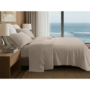 English Elm 4 Piece King Supima Cotton Sheet Set Sateen Weave 500 Thread Count Soft Bedding Linen B035P529098