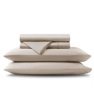 English Elm 4 Piece King Supima Cotton Sheet Set Sateen Weave 500 Thread Count Soft Bedding Linen B035P529098