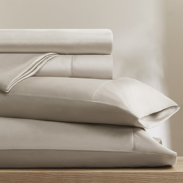 English Elm 4 Piece King Supima Cotton Sheet Set Sateen Weave 500 Thread Count Soft Bedding Linen B035P529098