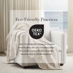 English Elm 1 Piece Heavyweight Cotton Jacquard Throw Woven Botanical Motif for Sofa or Bed Linen B035P529102