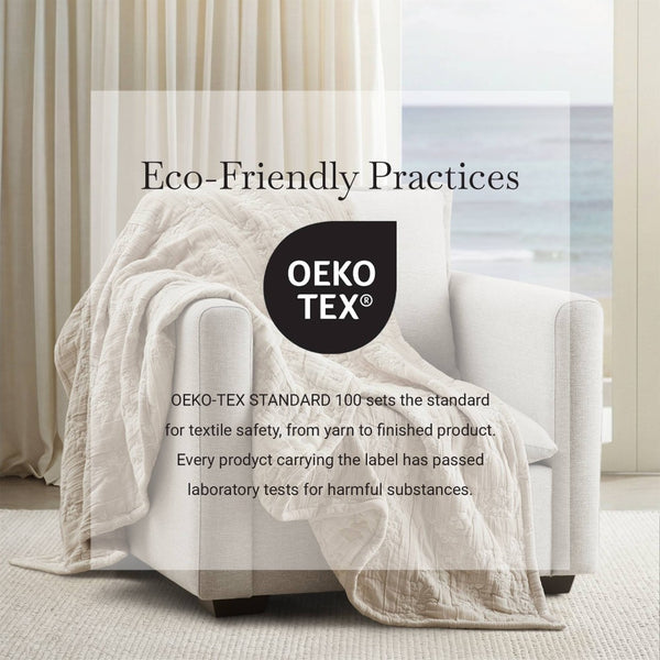 English Elm 1 Piece Heavyweight Cotton Jacquard Throw Woven Botanical Motif for Sofa or Bed Linen B035P529102