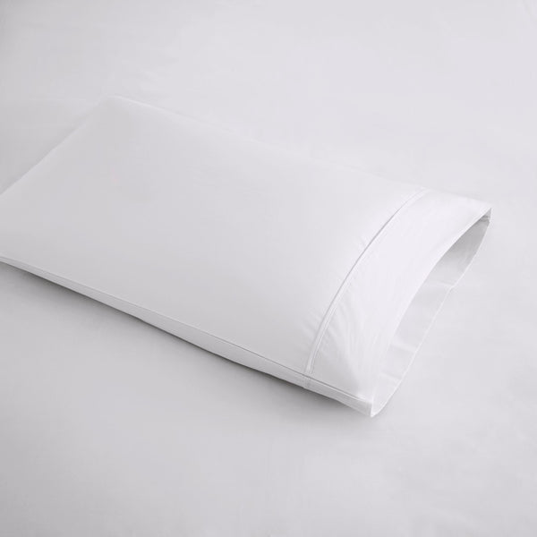 English Elm 4 Piece Cooling Sateen Sheet Set with Peached Finish for Hot Sleepers Bedroom Comfort White Cal King B035P529110