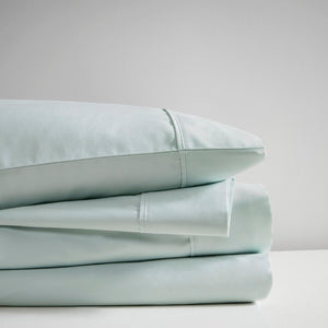 English Elm 4 Piece Cal King 600 Thread Count Sateen Cotton Blend Cooling Sheet Set for Hot Sleepers Seafoam B035P529118