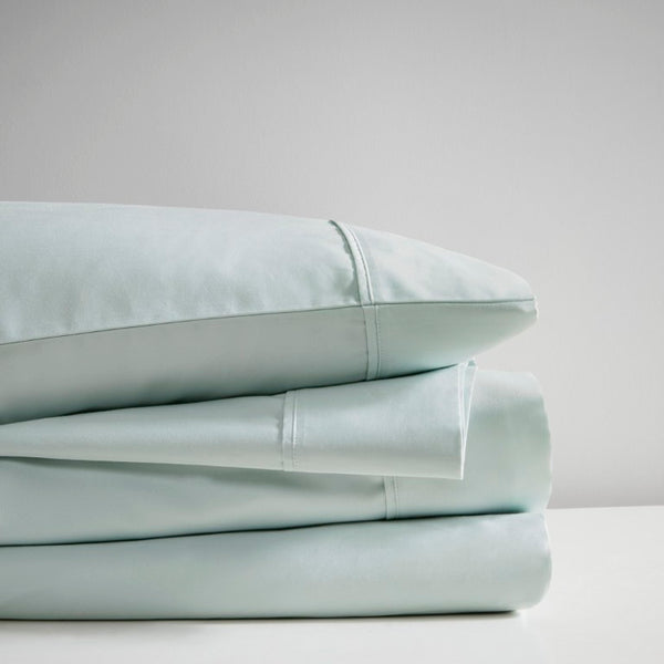 English Elm 4 Piece Cal King 600 Thread Count Sateen Cotton Blend Cooling Sheet Set for Hot Sleepers Seafoam B035P529118