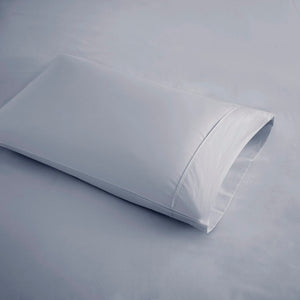 English Elm 4 Piece Cal King 600 Thread Count Sateen Cotton Blend Cooling Sheet Set for Hot Sleepers Grey-Blue B035P529121