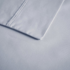 English Elm 4 Piece Cal King 600 Thread Count Sateen Cotton Blend Cooling Sheet Set for Hot Sleepers Grey-Blue B035P529121