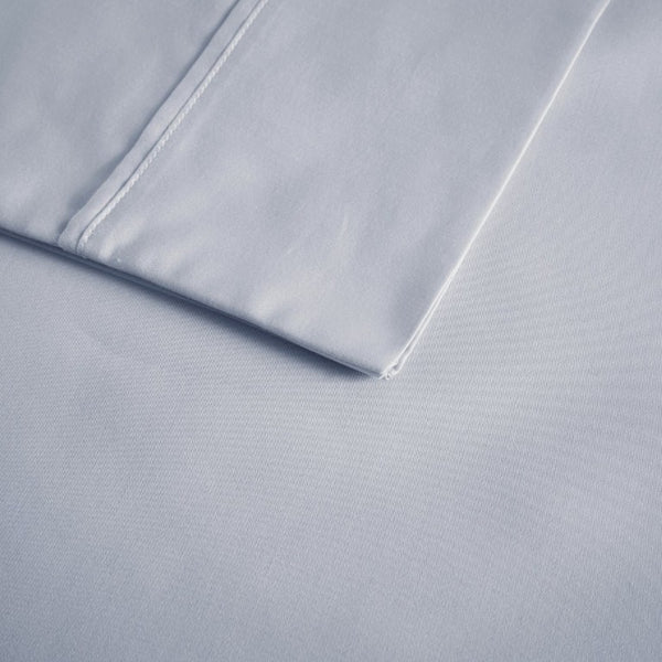 English Elm 4 Piece Cal King 600 Thread Count Sateen Cotton Blend Cooling Sheet Set for Hot Sleepers Grey-Blue B035P529121