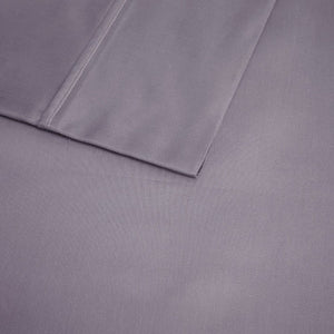 English Elm 4 Piece Cal King 600 Thread Count Sateen Cotton Blend Cooling Sheet Set for Hot Sleepers Purple B035P529126