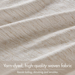English Elm 2 Jacquard Woven Blackout Curtain Panels Polyester Textured Drapes for Bedroom Neutral B035P529143