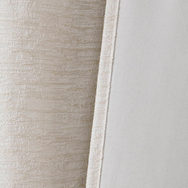 English Elm 2 Jacquard Woven Blackout Curtain Panels Polyester Textured Drapes for Bedroom White B035P529144