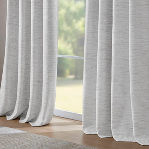English Elm 2 Jacquard Woven Blackout Curtain Panels Polyester Textured Drapes for Bedroom Grey B035P529145
