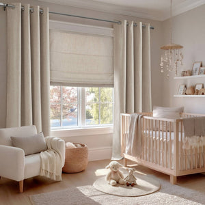 English Elm 1 Cordless Roman Shade Woven Linen Texture Thermal Backing for Bedroom or Living Room Neutral B035P529149