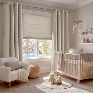 English Elm 1 Cordless Roman Shade Linen Textured Woven Fabric Room Darkening for Bedroom Neutral B035P529150