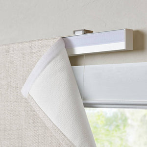 English Elm 1 Cordless Roman Shade Linen Textured Woven Fabric Room Darkening for Bedroom White B035P529156