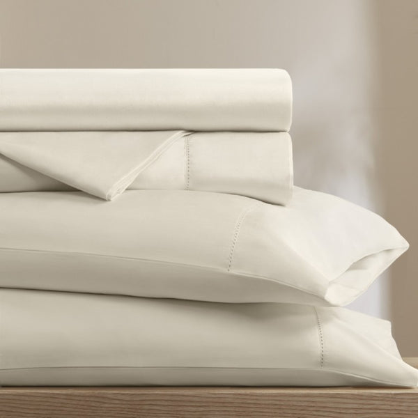 English Elm 4 Piece King Supima Cotton Sheet Set Sateen Weave 500 Thread Count Soft Bedding Beige B035P529175