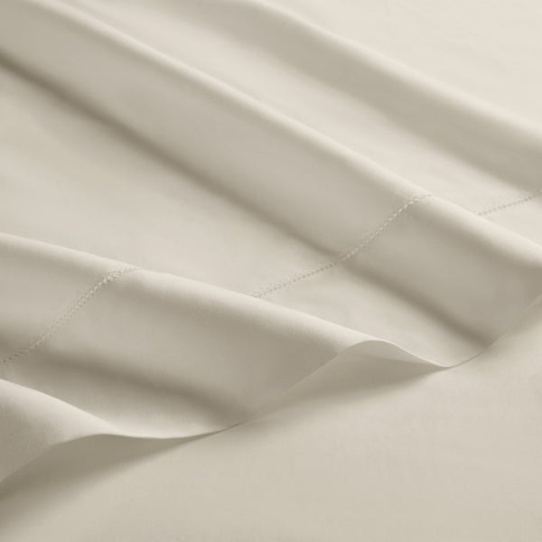 English Elm 4 Piece King Supima Cotton Sheet Set Sateen Weave 500 Thread Count Soft Bedding Beige B035P529175