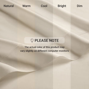 English Elm 4 Piece King Supima Cotton Sheet Set Sateen Weave 500 Thread Count Soft Bedding Beige B035P529175