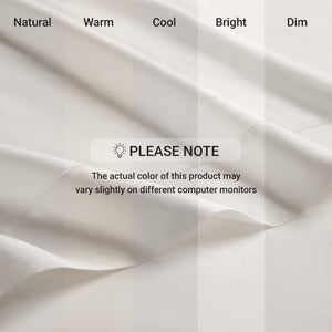 English Elm 4 Piece Cal King Supima Cotton Sateen Sheet Set with Deep Pocket Fitted and Hem Detail White B035P529180