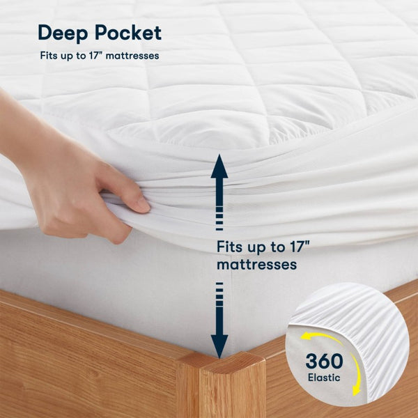 English Elm 1-Piece Full Microfiber Heated Mattress Pad with 10 Heat Settings and Auto Shut-Off Timer B035P549267