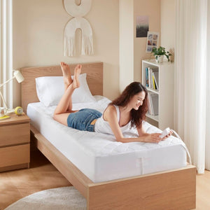 English Elm 1-Piece Full Microfiber Heated Mattress Pad with 10 Heat Settings and Auto Shut-Off Timer B035P549267