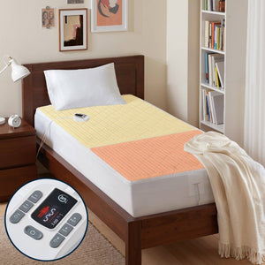 English Elm 1-Piece Full Microfiber Heated Mattress Pad with 10 Heat Settings and Auto Shut-Off Timer B035P549267