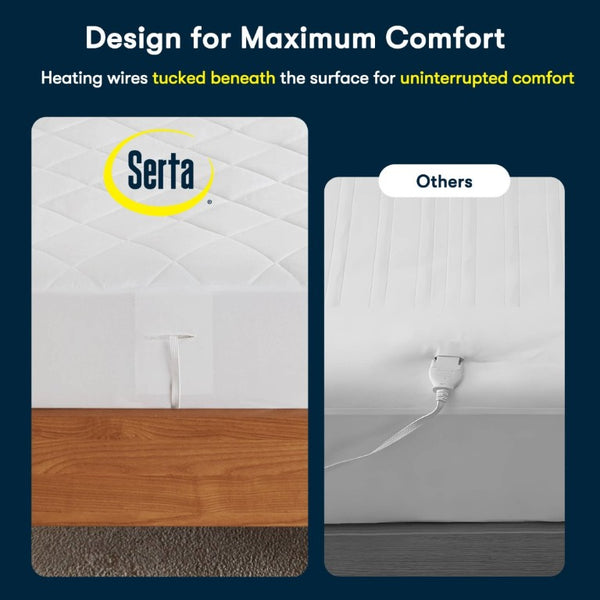 English Elm 1-Piece Full Microfiber Heated Mattress Pad with 10 Heat Settings and Auto Shut-Off Timer B035P549267