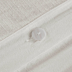 English Elm 3-Piece Tufted Chenille Duvet Cover Set Full Queen Cotton Blend Textured Bedding B035P549270