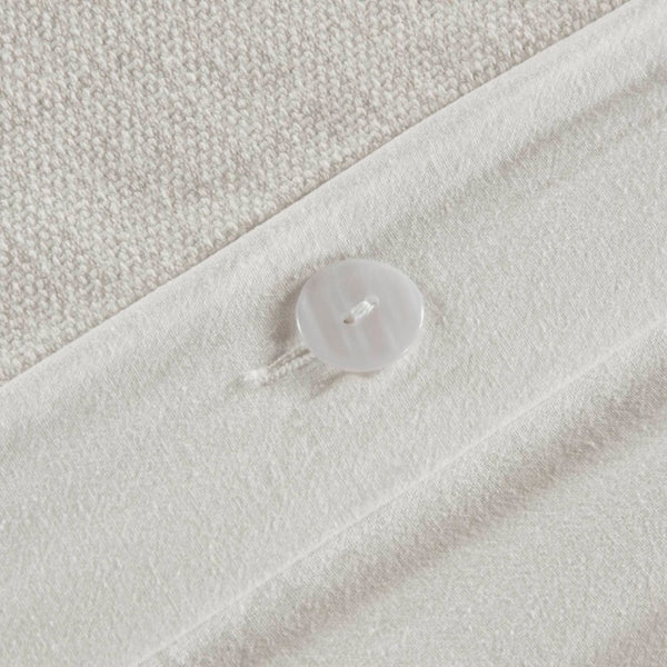 English Elm 3-Piece Tufted Chenille Duvet Cover Set Full Queen Cotton Blend Textured Bedding B035P549270