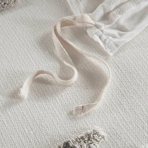 English Elm 3-Piece Tufted Chenille Duvet Cover Set Full Queen Cotton Blend Textured Bedding B035P549270