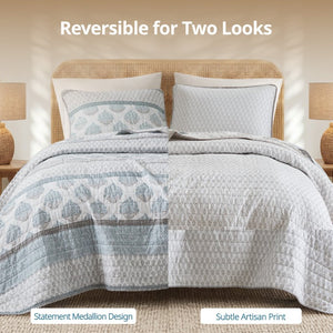 English Elm 3-Piece Tufted Duvet Cover Set with Textured Face for a Serene King Bedroom Aqua Cotton B035P549273