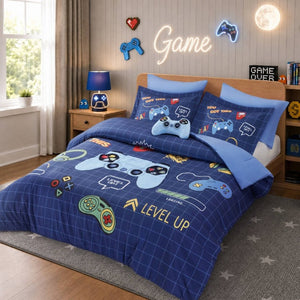 English Elm 6-Piece Queen Gaming Comforter Set with Plush Controller Applique for Kids Bedroom B035P549277