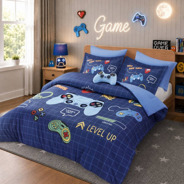 English Elm 6-Piece Queen Gaming Comforter Set with Plush Controller Applique for Kids Bedroom B035P549277