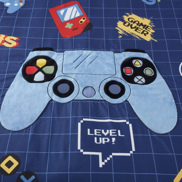 English Elm 6-Piece Queen Gaming Comforter Set with Plush Controller Applique for Kids Bedroom B035P549277