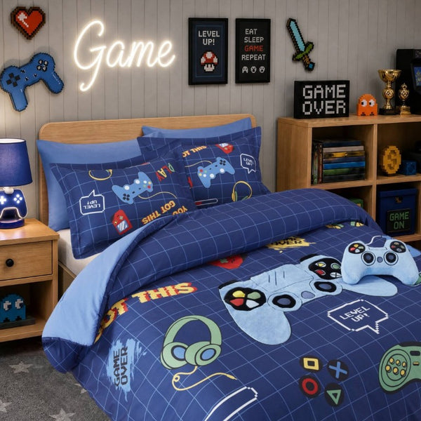 English Elm 6-Piece Queen Gaming Comforter Set with Plush Controller Applique for Kids Bedroom B035P549277